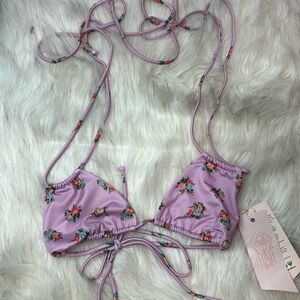 🆕HAH Hot as Hell Floral Bikini TRICK-INI TOP in Cheap Perfume Lavender Pink